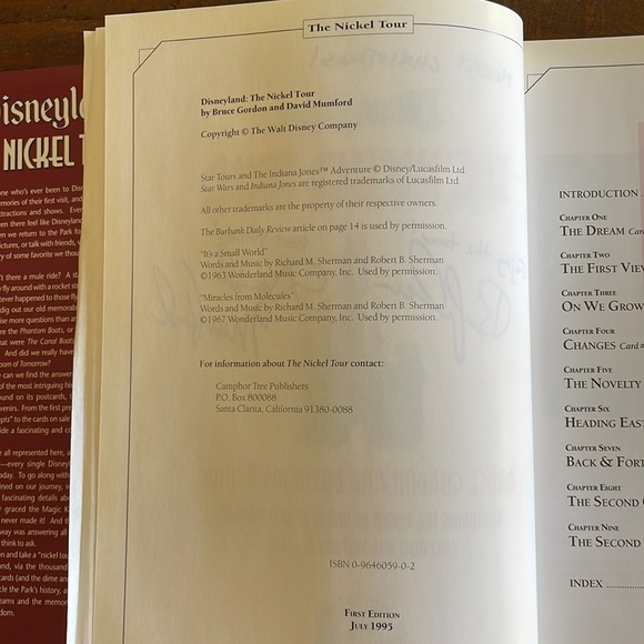 Disneyland Signed The Nickel Tour book - Picture 3 of 15